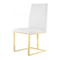 Gfancy Fixtures White Gold Contemporary Dining Chair GF3097666